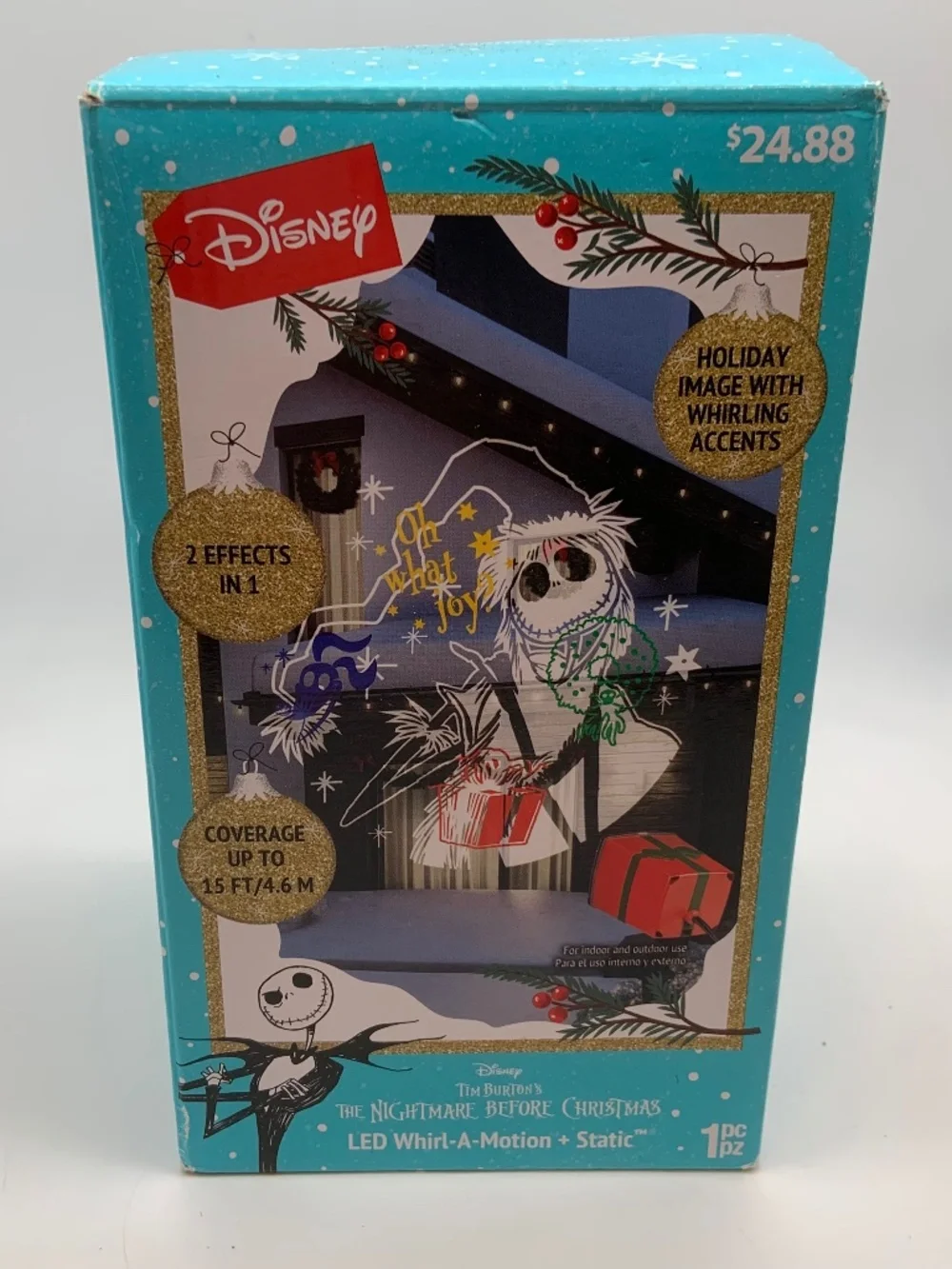 Gemmy Disney Nightmare Before Christmas LED Whirl-A-Motion Holiday Projector